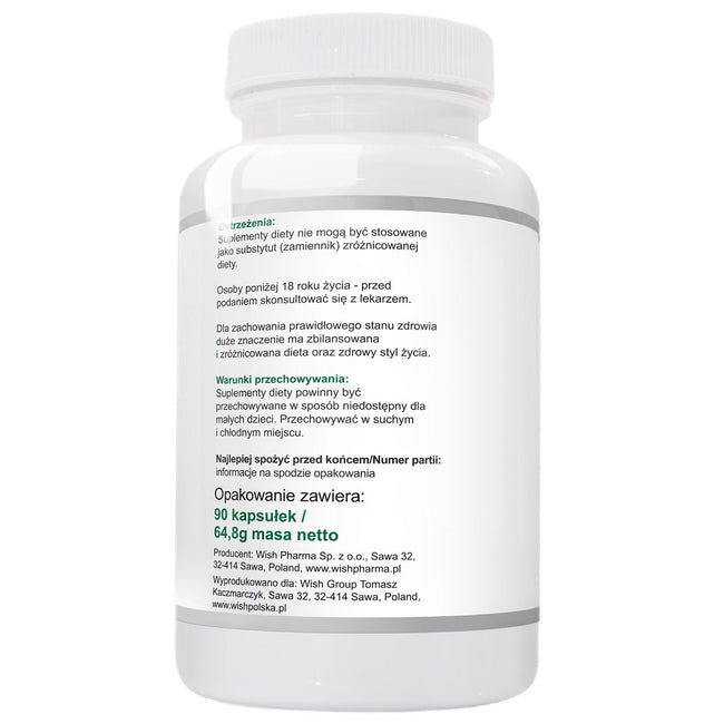 WISH Pharmaceutical Pokrzywa Ekstrakt 600mg suplement diety 90 kapsułek