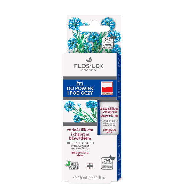 Floslek Żel do powiek i pod oczy ze świetlikiem i chabrem bławatkiem 15ml
