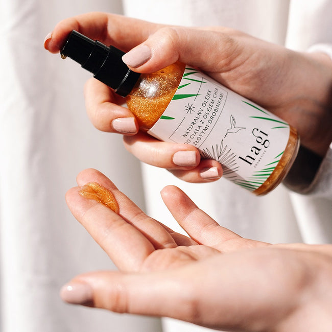 Hagi Naturalny olejek do ciała z olejem chia i złotymi drobinkami 100ml