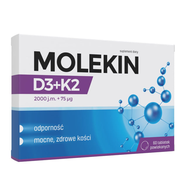Molekin D3+K2 suplement diety 60 tabletek powlekanych