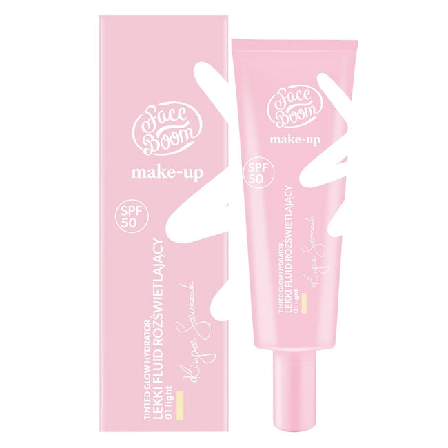 Face Boom Tinted Glow Hydrator lekki fluid rozświetlający