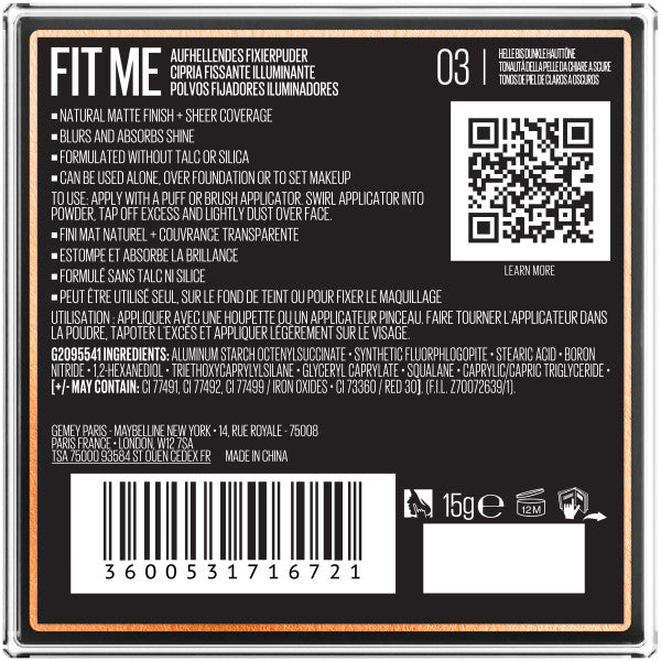Maybelline Fit Me puder sypki 15g