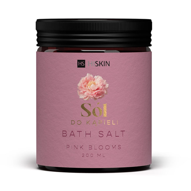 HiSkin Lady Flowers zestaw sól do kąpieli 200ml + peeling do ciała 200ml + masło do ciała 200ml