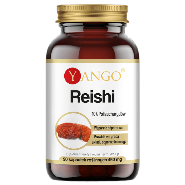 Yango Reishi ekstrakt 10% polisacharydów suplement diety 90 kapsułek