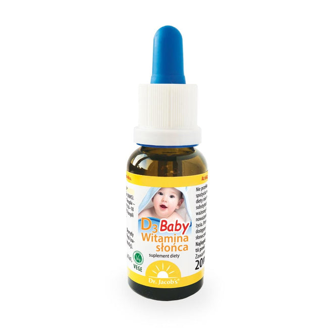 Dr Jacobs Witamina słońca D3 Baby suplement diety w kroplach 20ml