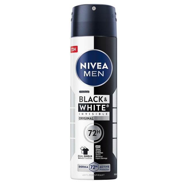 Nivea Men Black & White Invisible Original antyperspirant spray 150ml