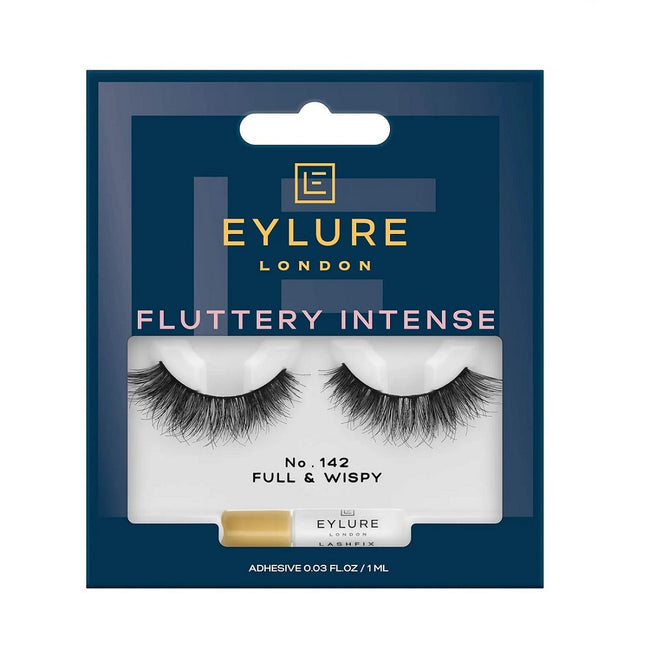 Eylure Fluttery Intense Lashes sztuczne rzęsy z klejem efekt podwójnej objętości