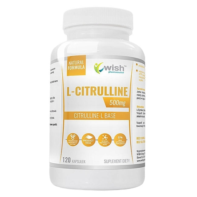 WISH Pharmaceutical L-Citrulline 500mg suplement diety 120 kapsułek