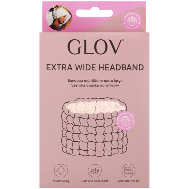 Glov Extra Wide Headband multifunkcyjna szeroka opaska na włosy Pastel Pink