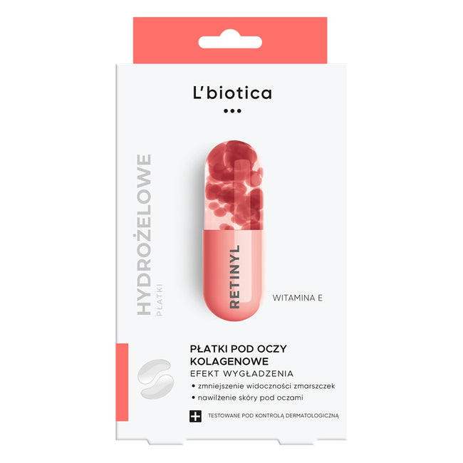 L'biotica Kolagenowe płatki pod oczy przeciwzmarszczkowe 3 pary