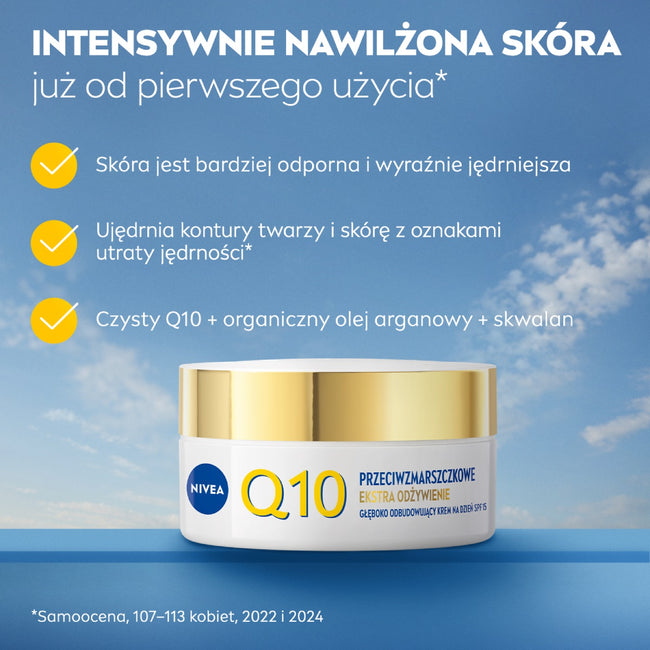 Nivea Q10 Przeciwzmarszczkowe Ekstra Odżywienie krem na dzień SPF15 50ml