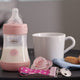 Chicco Lovely Baby Girl zestaw butelka antykolkowa Perfect 5 150ml + smoczek Physioforma Mini Soft + tasiemka do smoczka