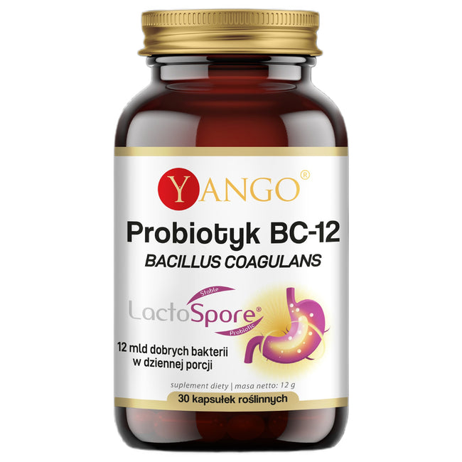 Yango Probiotyk BC-12 Bacillus Coagulans suplement diety 30 kapsułek