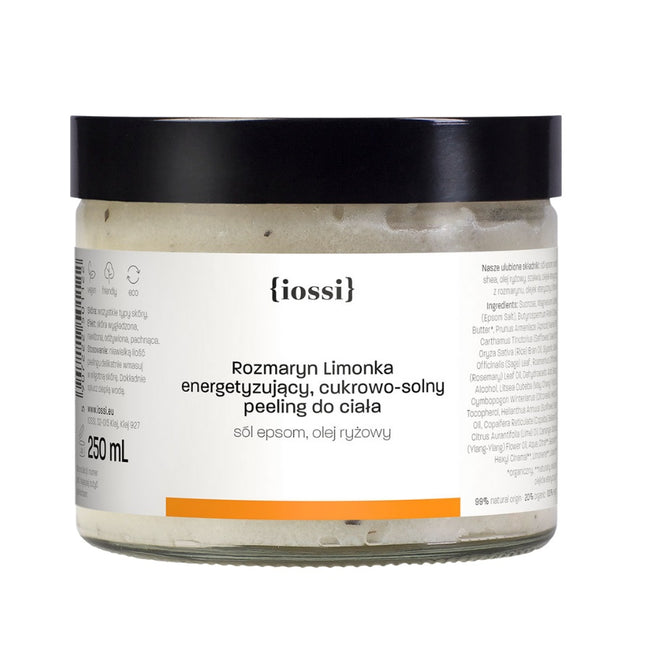 Iossi Rozmaryn Limonka energetyzujący cukrowo-solny peeling do ciała 250ml