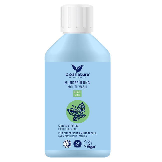 Cosnature Mouthwash płyn do płukania ust o smaku miętowym z fluorem 300ml