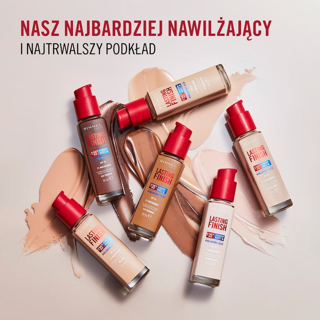 Rimmel Lasting Finish 35H silnie nawilżający i długotrwale kryjący podkład do twarzy z filtrem SPF