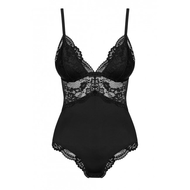 Obsessive 810-TED-1 zmysłowe body z koronką Black L/XL