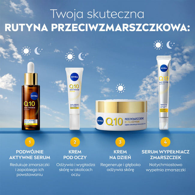 Nivea Q10 Przeciwzmarszczkowe Ekstra Odżywienie krem na dzień SPF15 50ml