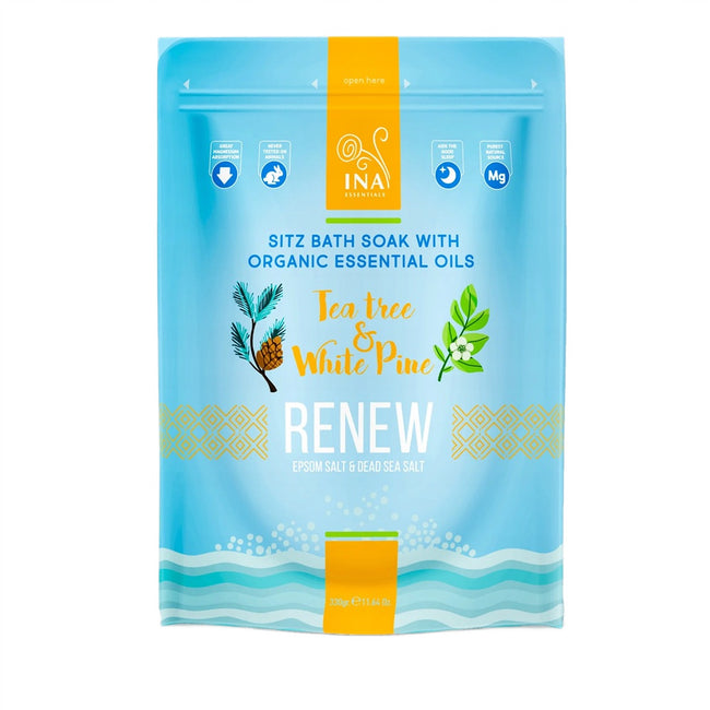 INA ESSENTIALS Renew sól do kąpieli z drzewem herbacianym i sosną białą 330g