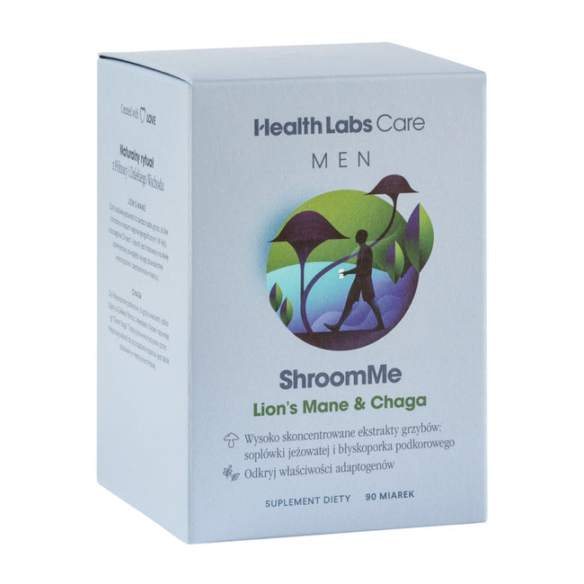 HealthLabs ShroomMe Lion’s Mane & Chaga suplement diety dla mężczyzn 45.5g