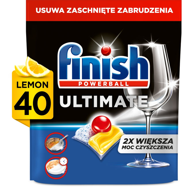 Finish Ultimate Lemon kapsułki do mycia naczyń w zmywarce 40szt