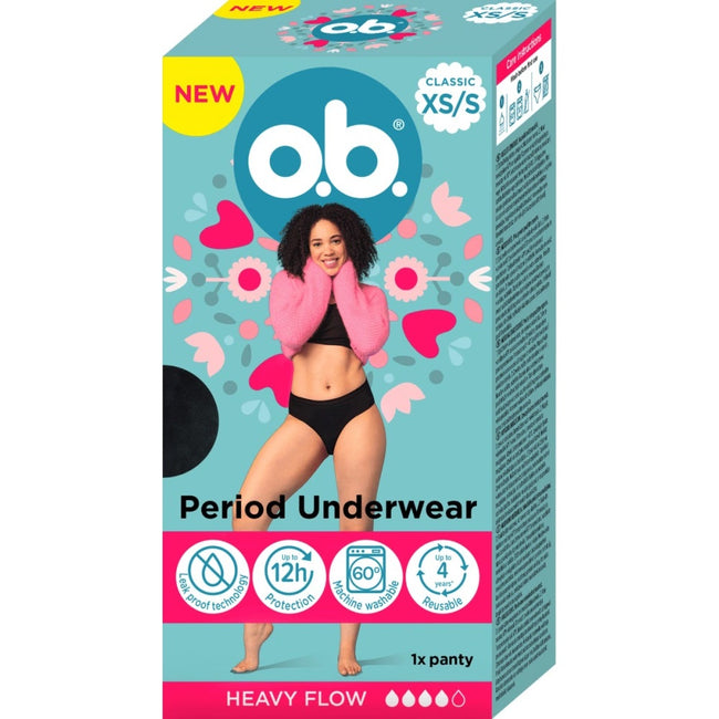 O.B. Classic majtki menstruacyjne na obfite miesiączki XS/S 1szt.