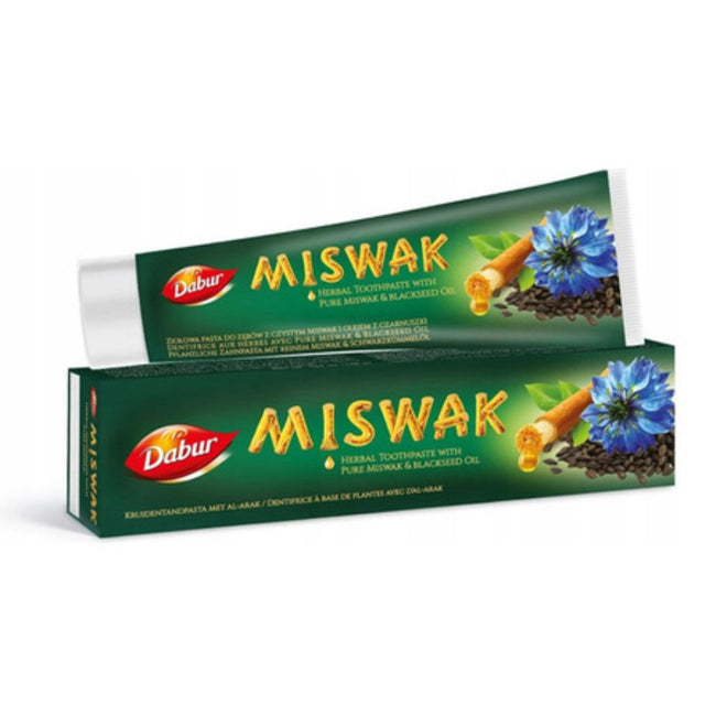 Dabur Miswak Herbal Toothpaste ziołowa pasta do zębów z czystym miswak i olejem z czarnuszki 100ml
