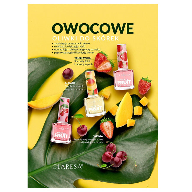Claresa Piece of Fruit Cuticle Oil owocowa oliwka do skórek i paznokci Strawberry 5ml