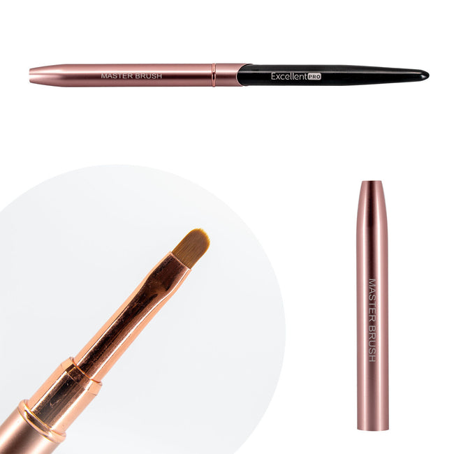 Excellent PRO Master Brush pędzelek do żelu Owal #4 Pink & Black