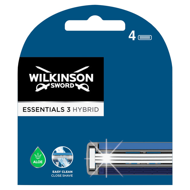 Wilkinson Essentials 3 Hybrid wkład z trzema ostrzami i paskiem nawilżającym 4szt