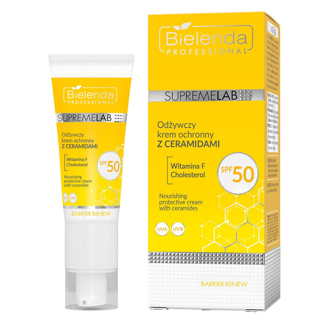 Bielenda Professional SupremeLab Barrier Renew odżywczy krem ochronny z ceramidami SPF50 40ml