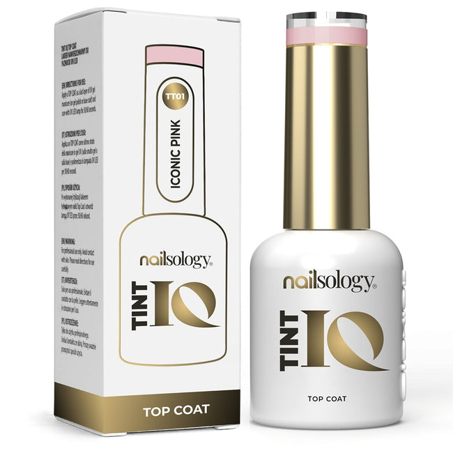 Clavier Nailsology Tint IQ Top Coat top hybrydowy TT01 Iconic Pink 8ml