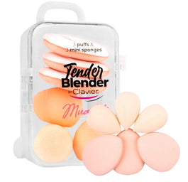 Clavier Tender Blender Mua Kit zestaw mini gąbek do makijażu w walizeczce Beige 6szt.