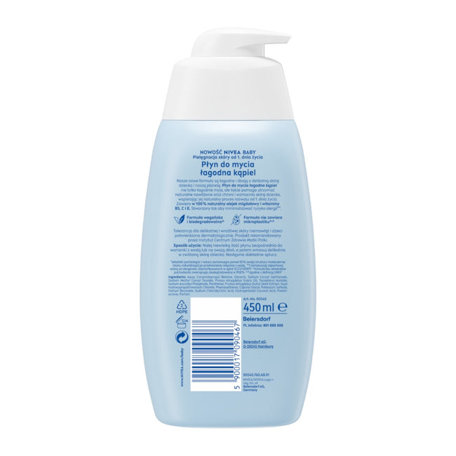 Nivea Baby płyn do mycia łagodna kąpiel 450ml