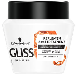 Gliss Total Repair Replenish 2-in-1 Treatment maska odbudowująca do włosów suchych i zniszczonych 300ml