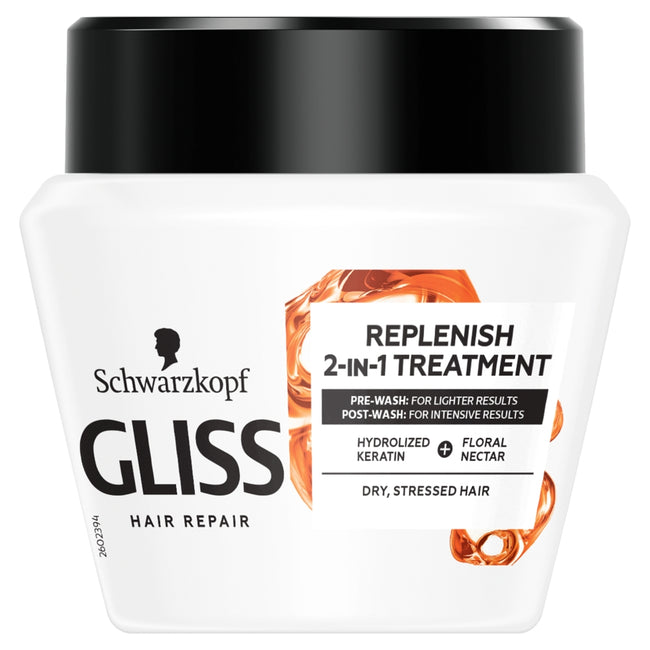 Gliss Total Repair Replenish 2-in-1 Treatment maska odbudowująca do włosów suchych i zniszczonych 300ml
