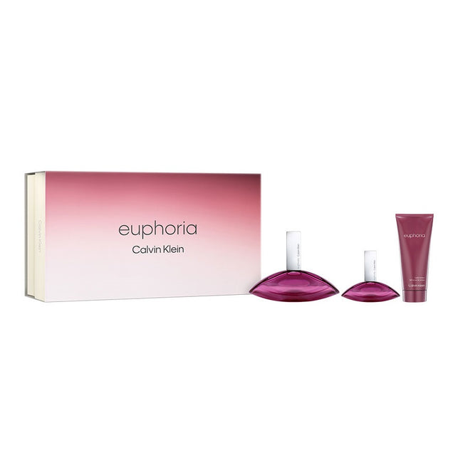 Calvin Klein Euphoria zestaw woda perfumowana spray 100ml + woda perfumowana spray 30ml + balsam do ciała 100ml