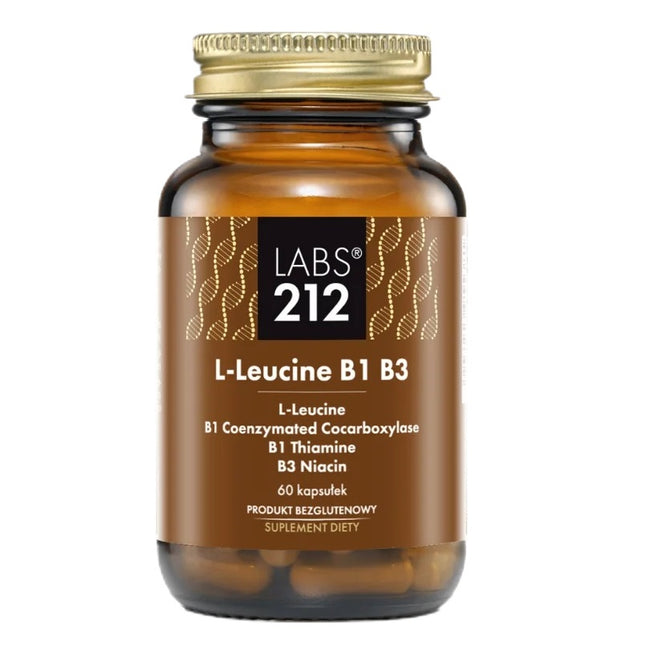 LABS212 L-Leucine B1 B3 suplement diety 60 kapsułek