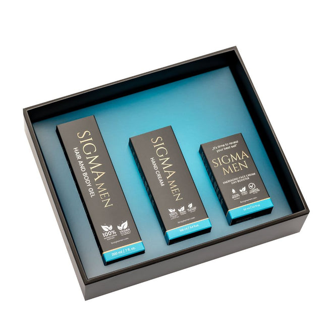 Sigma Men Day Set zestaw żel do mycia ciała i włosów 200ml + krem do rąk 100ml + krem na dzień 50ml