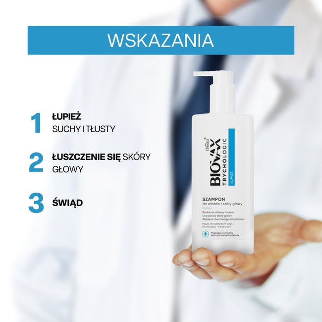 BIOVAX Trychologic Łupież szampon do włosów i skóry głowy 200ml