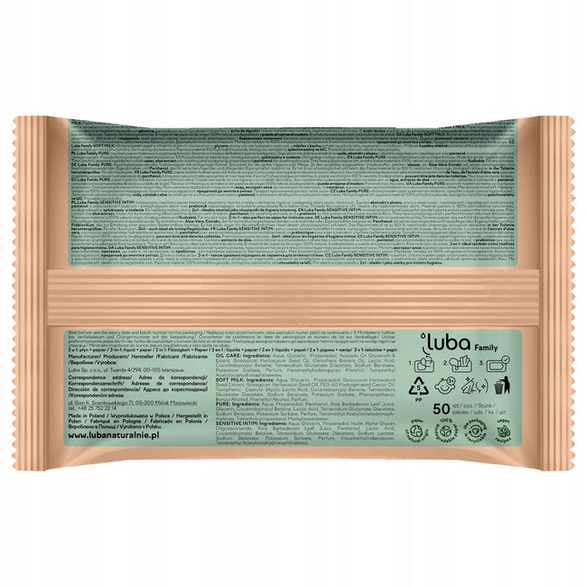 Luba Family Oil Care nawilżany papier toaletowy 50szt