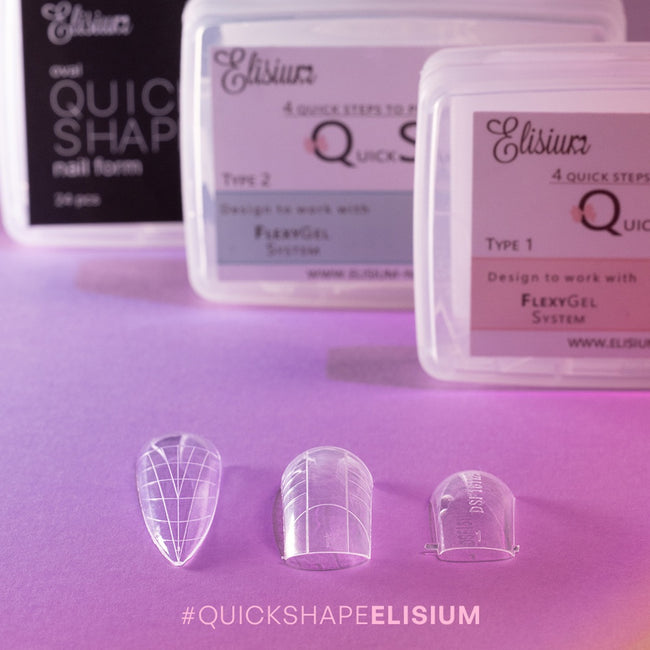 Elisium Quick Shape Nail Form formy do przedłużania paznokci Type1 24 szt