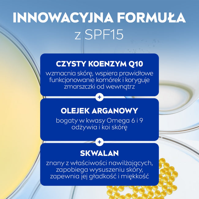Nivea Q10 Przeciwzmarszczkowe Ekstra Odżywienie krem na dzień SPF15 50ml
