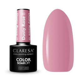 Claresa Soak Off UV/LED Dusty Rose lakier hybrydowy 8 5g