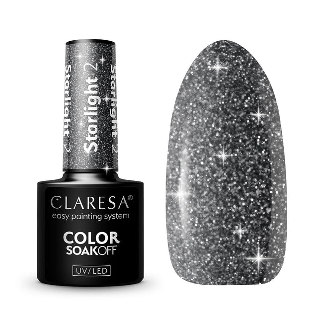 Claresa Color Soak Off UV/LED Starlight lakier hybrydowy 5g
