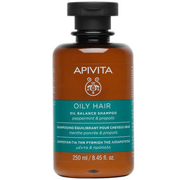 Apivita Oily Hair Oil Balance Shampoo szampon regulujący przetłuszczanie z miętą i propolisem 250ml