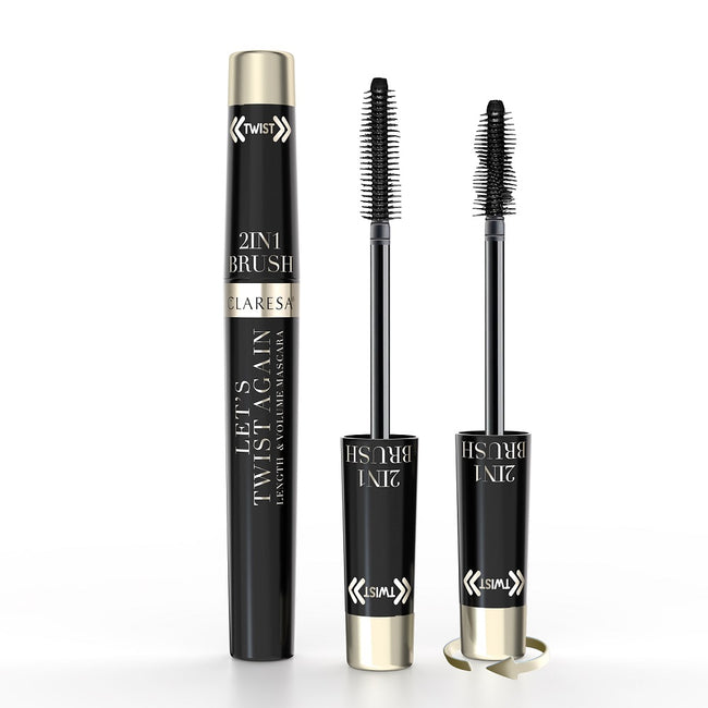 Claresa Let's Twist Again Length & Volume Mascara tusz do rzęs wydłużająco-pogrubiający