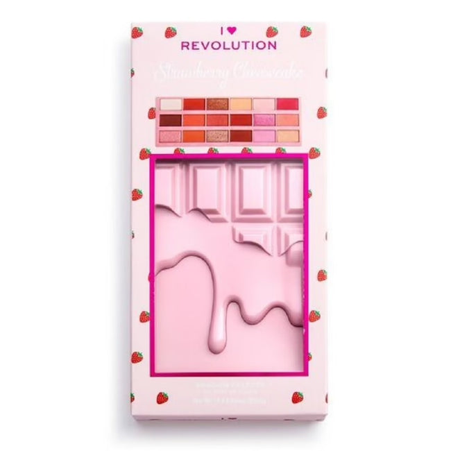 Makeup Revolution I Heart Revolution Chocolate Eyeshadow Palette paleta cieni do powiek Strawberry Cheesecake 18g