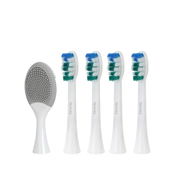 Lovio SonicProtect PRO końcówki do szczoteczki sonicznej miękkie Białe LVTB124WK-HS 5szt