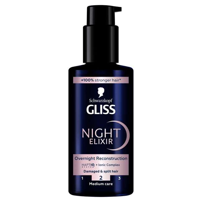 Gliss Night Elixir Reconstruction regenerująca kuracja na noc bez spłukiwania do włosów zniszczonych i rozdwojonych końcówek 100ml